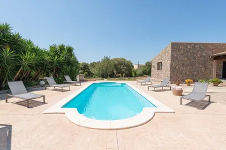 Villa Bellpuig à Artà : piscine, jacuzzi et pierre : photo 21