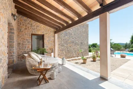 Villa Bellpuig à Artà : piscine, jacuzzi et pierre : photo 39