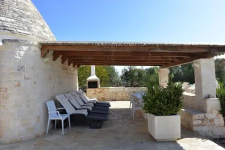 Location appartement à Cisternino, Trulli à Valle d'Itra avec piscine et vue