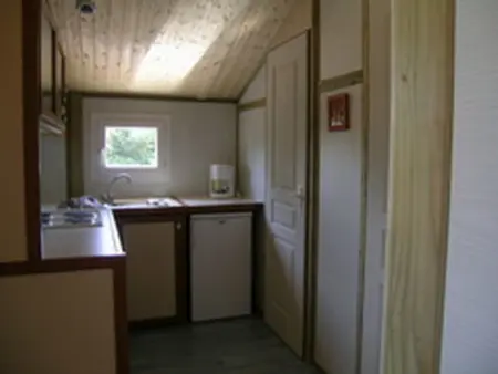 Chalet avec terrasse couverte à Échassières, 5 pers. : photo 5
