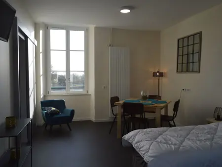 Location gite à Lingé, Studio écorénové à Lingé avec terrasse et parking, accès mobilité réduite