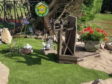 Gîte ferme rénovée 8 pers. – Jardin, pêche privée, trampoline : photo 14