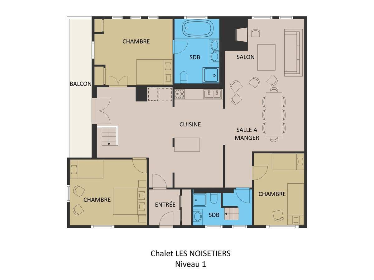 Chalet Noisetiers, 10 pers, terrasse sud, 400 m pistes - Photo 18