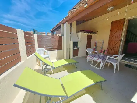Location maison à Marseillan Plage, Charmante maison 2 pièces cabine, terrasse, BBQ, parking privé, proche plage - Marseillan