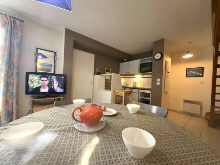 Maison 6 personnes à 300m de la plage, piscine : photo 6