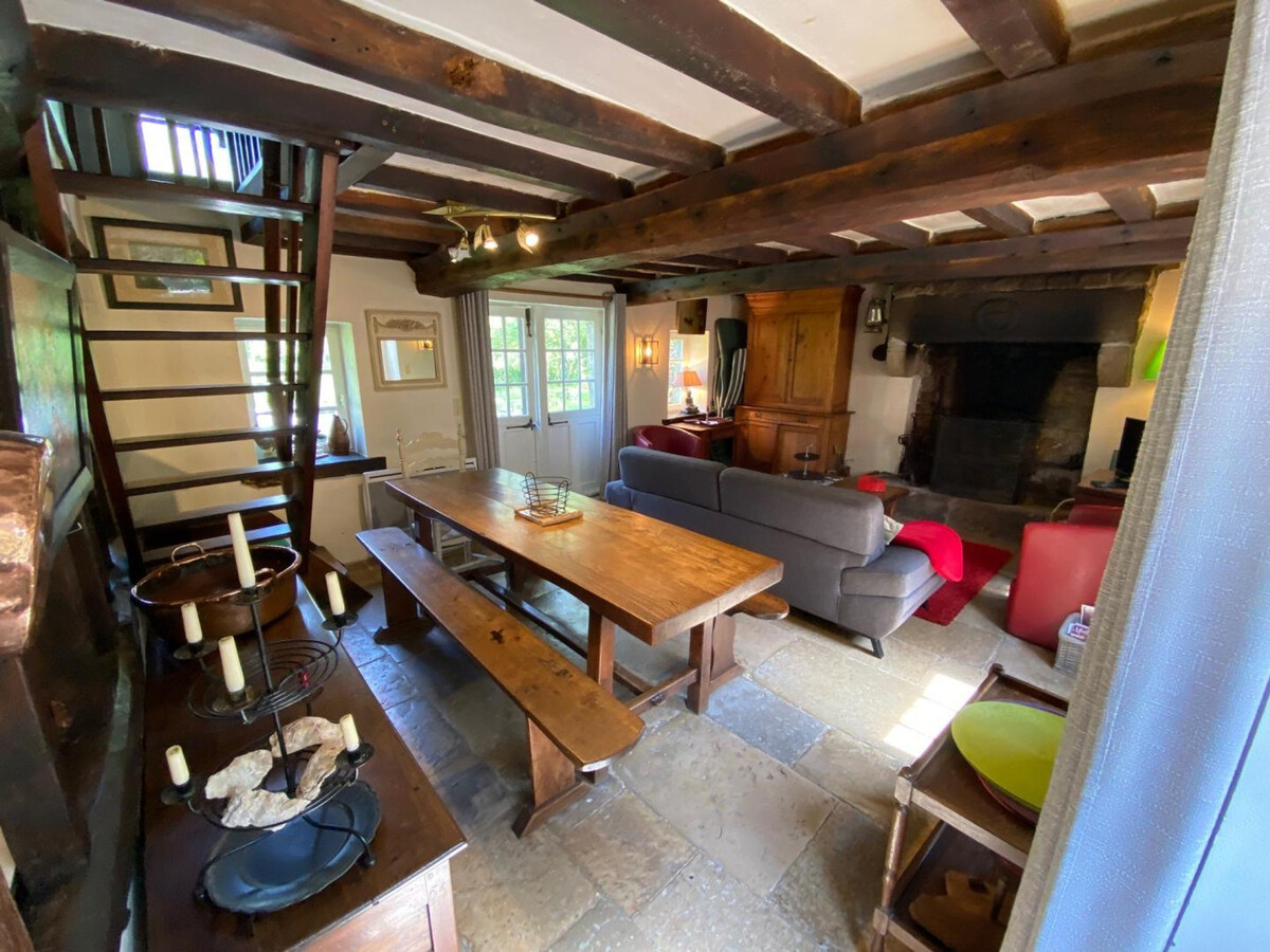 Maison normande au toit de chaume avec étang à Jullouville - Photo 7