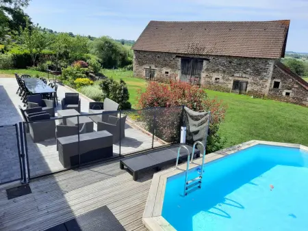 Longère rénovée 10 pers. avec piscine à Échassières : photo 6