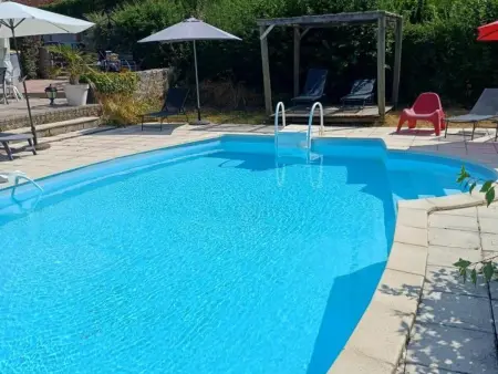 Gîte 5 pers. Échassières avec animaux et piscine : photo 3
