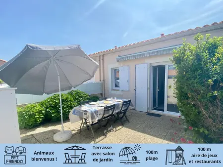 Location maison à Bretignolles sur Mer, Maison à 300m de la plage, avec terrasse, parking privatif, animaux admis !
