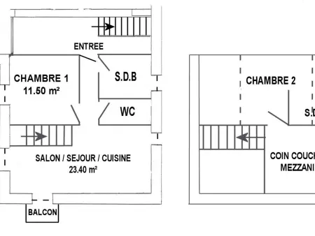 Gîte face mer avec balcon sud à Saint-Michel-Chef-Chef - Photo 15