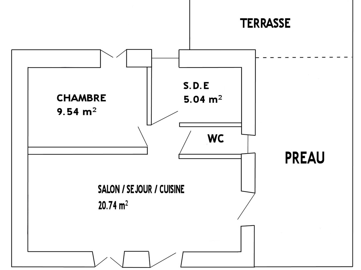 Gîte de ferme rénové, 2 pers., terrain 200 m² à Frossay - Photo 14