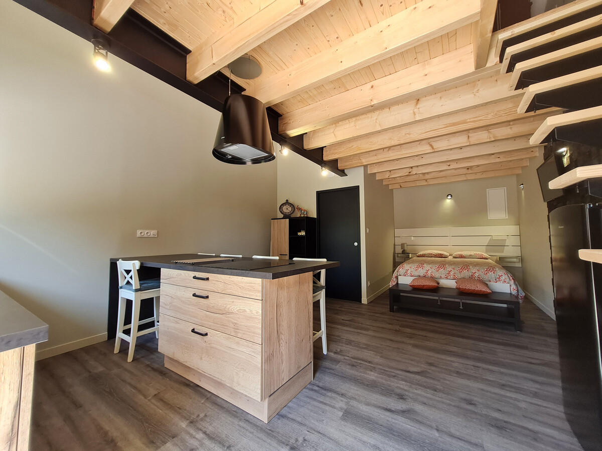 Studio avec mezzanine, cour privative et piscine chauffée à Rochetrejoux - Photo 1