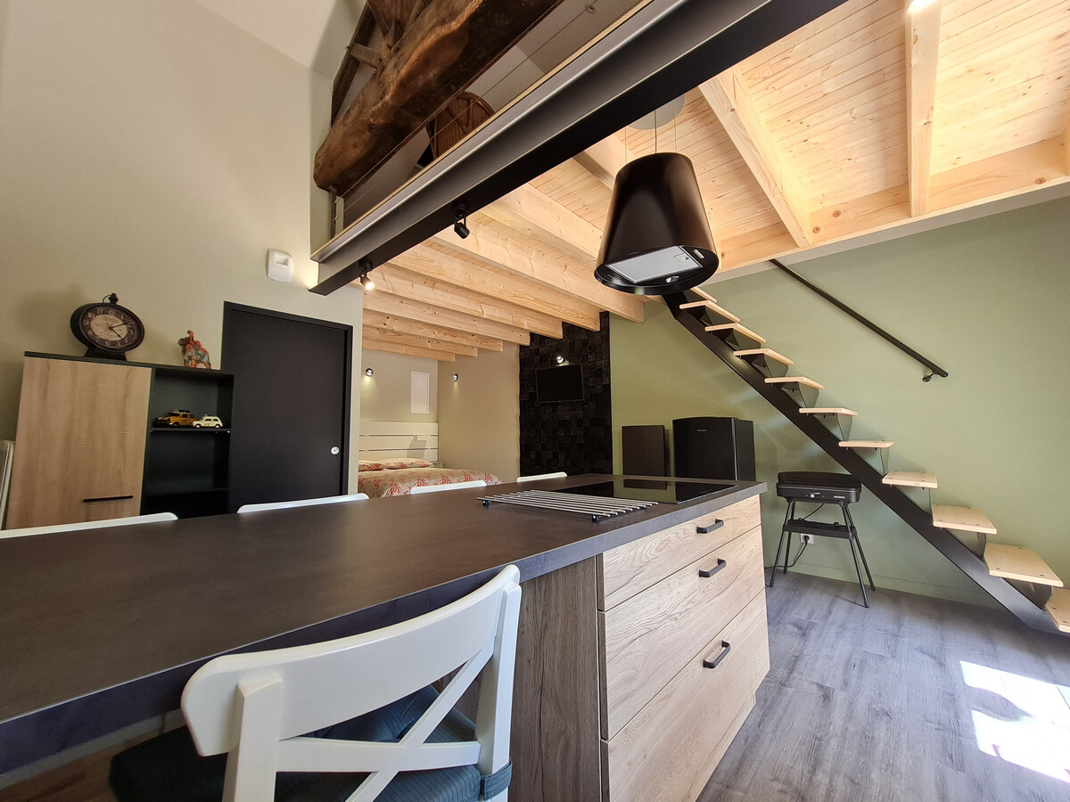 Studio avec mezzanine, cour privative et piscine chauffée à Rochetrejoux - Photo 7