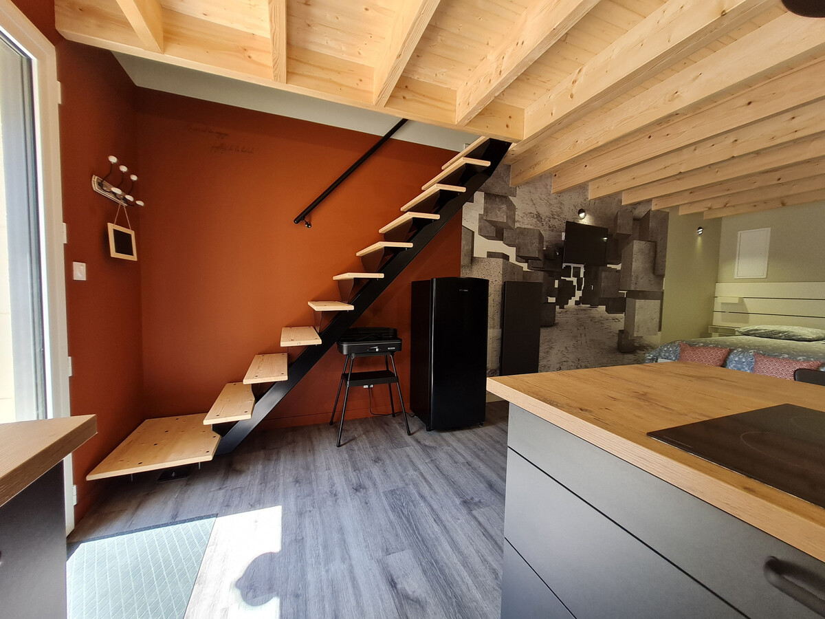 Studio avec mezzanine, cour privée et piscine à Rochetrejoux - Photo 8