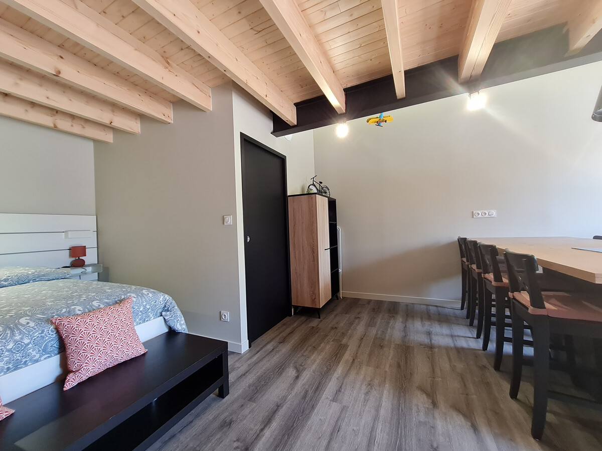 Studio avec mezzanine, cour privée et piscine à Rochetrejoux - Photo 10