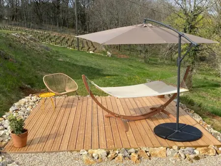 Villa Calloras, studio avec terrasse et vue vallée à Cajarc : photo 6