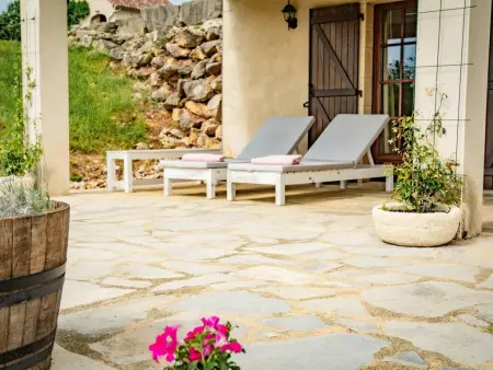 Villa Calloras, studio avec terrasse et vue vallée à Cajarc : photo 25