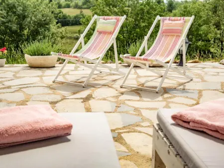 Villa Calloras, studio avec terrasse et vue vallée à Cajarc : photo 27