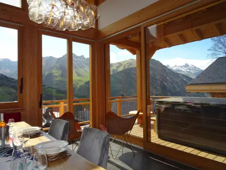 Location chalet à Saint Martin de Belleville, Chalet de luxe avec accès pistes, sauna et jacuzzi