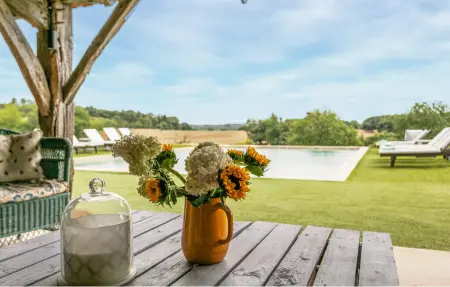 Maison de ferme en pierre, 7 chambres et piscine chauffée : photo 18