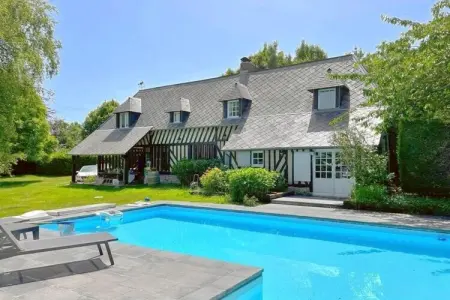 Location maison à Le Mesnil sur Blangy, Domaine en Normandie avec Piscine & Tennis