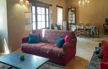 Maison pierre et poutres apparentes à Mauvières, piscine : photo 3