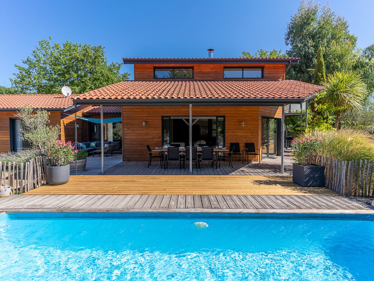 Villa 10 pers. Biscarrosse : piscine chauffée & accès lac - Photo 6