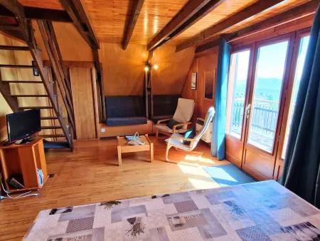 Chalet St Bernard 6 pers. à Saint-Michel-de-Chaillol, balcon plein sud : photo 13