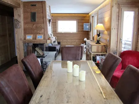 Chalet 8 pers. La Clusaz, accès direct pistes, cheminée : photo 4