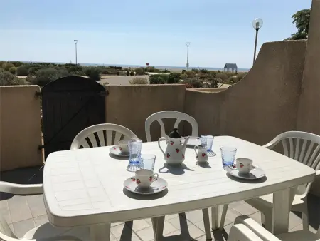Location villa à Port Leucate, Villa 2 Pièces+Mezzanine, 6 couchages, Parking, Face Mer