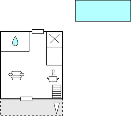 Maison 2 pers. avec piscine partagée à Mouans-Sartoux : photo 12