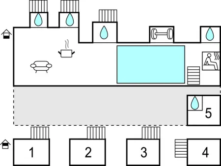 Maison 10 personnes à Breuillet, piscine intérieure et sauna : photo 20
