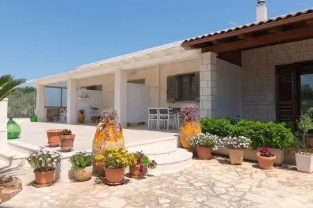 Location maison à Cisternino, Résidence en Apulie avec espace détente