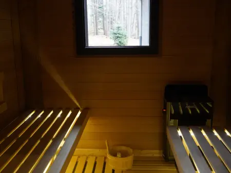 Lodge avec spa privatif et aire de jeux au Chambon-sur-Lignon : photo 35