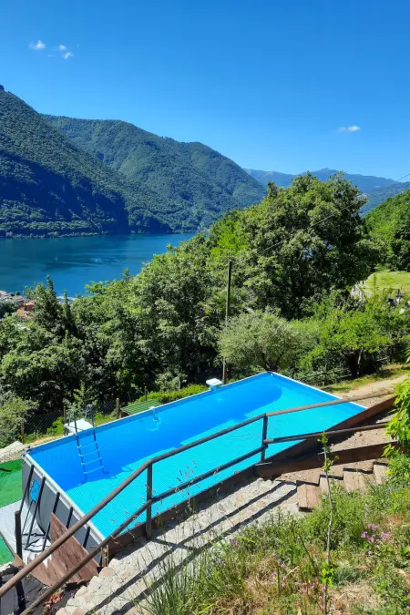 Casa Rosy, maison à Porlezza avec vue panoramique lac - Photo 1