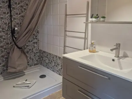 La Petite Pinède, maison avec piscine chauffée à Faucon : photo 26