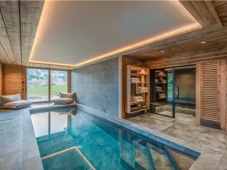 Chalet 6 chambres avec piscine intérieure et hammam à Combloux - Photo 7