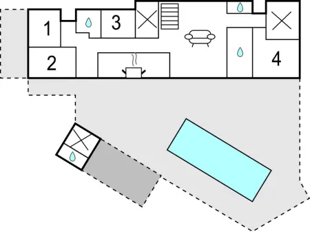 Maison 8 pers. piscine privée à Montferrier sur Lez : photo 24