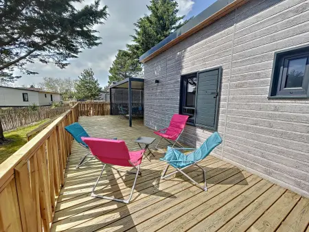 Chalet cosy avec piscine chauffée, terrasse et parking à 2 pas de la plage de Jullouville - Photo 22