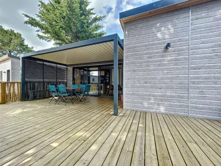 Chalet cosy avec piscine chauffée, terrasse et parking à 2 pas de la plage de Jullouville - Photo 23