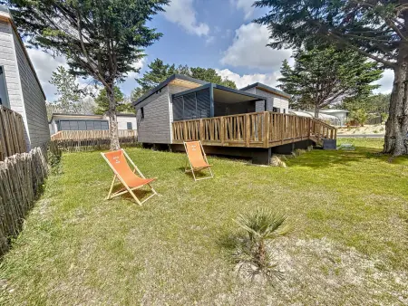 Chalet cosy avec piscine chauffée, terrasse et parking à 2 pas de la plage de Jullouville - Photo 25