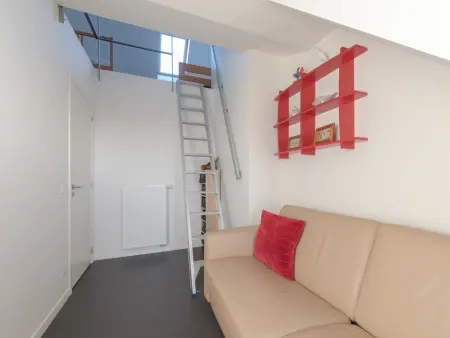 Duplex turquoise avec balcon et vue sur la ville, De Haan : photo 11