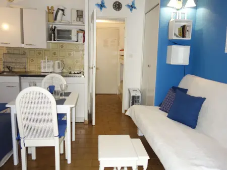 Studio terrasse sud-ouest à 400 m de la mer, La Madrague : photo 9