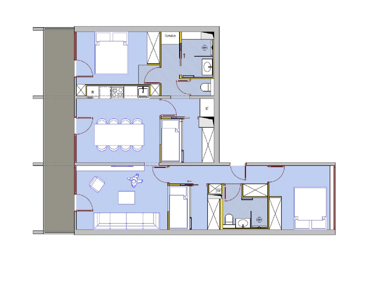 Appartement 5 chambres vue montagne aux Ménuires - Photo 24