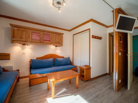 Studio 32m² centre station, terrasse sud face aux pistes : photo 4