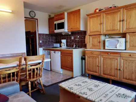 Location appartement à Notre Dame de Bellecombe, Studio cabine fonctionnel pour 6 pers. au pied des pistes - Parking inclus