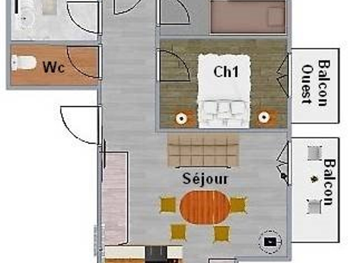Appart. 7 pers. central Bagnères-de-Luchon, 2 balcons, parking - Photo 13