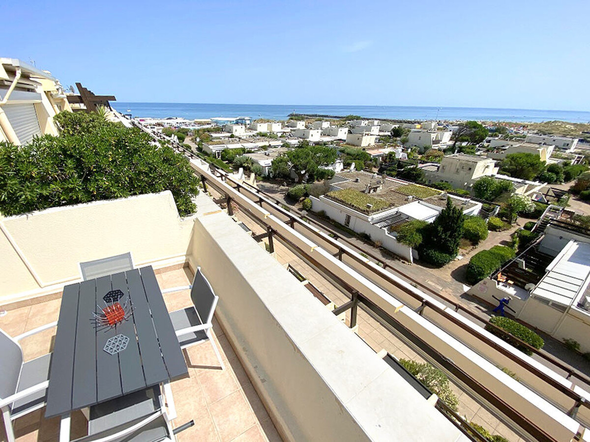 Studio climatisé Cap d'Agde, terrasse vue mer 8m² - Photo 1