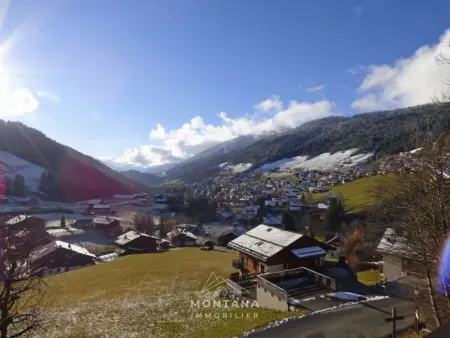 Appartement montagnard 6 pers. au Grand-Bornand, balcon vue village : photo 13