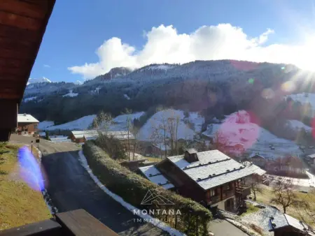 Appartement montagnard 6 pers. au Grand-Bornand, balcon vue village : photo 14